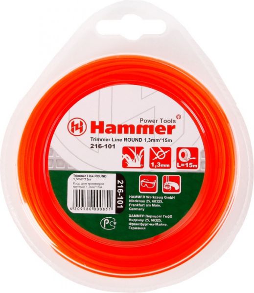 Аксессуар для триммера Hammer Flex 216-101 TL Round 1.3mmx15m