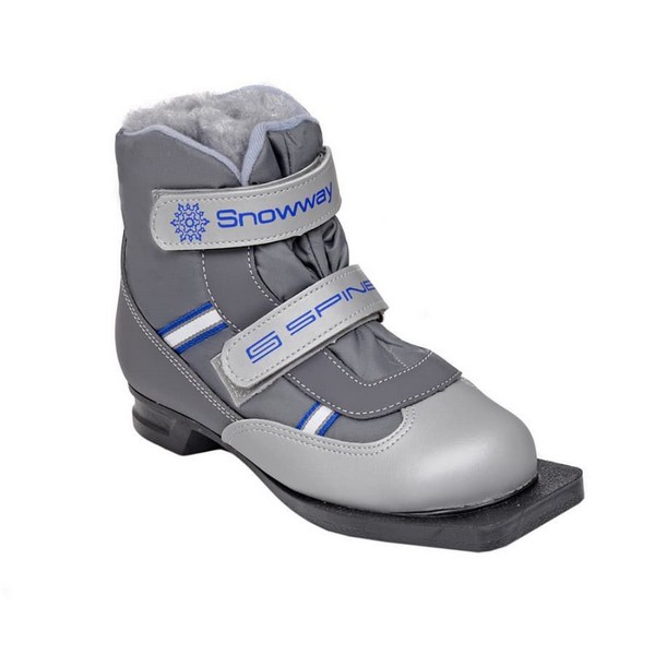 Ботинки для беговых лыж Spine Kids Velcro 104 серый 35-36 р.